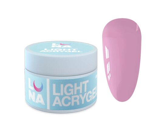 LUNAmoon. Light Acrygel #35 Mauve pink, 30 ml, рідкий гель, бузково-рожевий #1