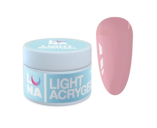 LUNAmoon. Light Acrygel #38 Peach beige, 30 ml, рідкий гель, персиковий беж #1