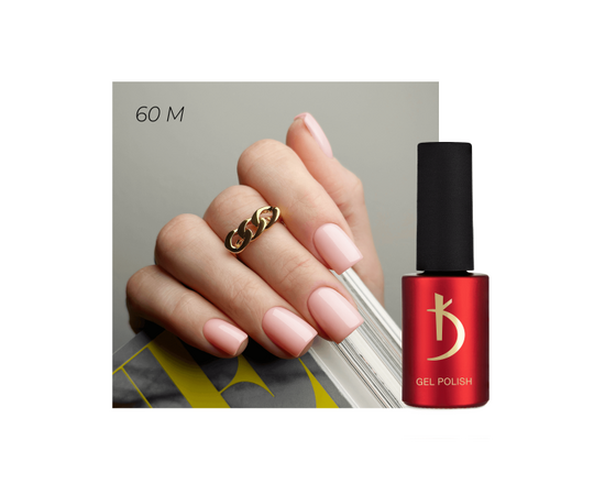 KODI Gel polish #60M Nude, натуральний нюд, 7 ml, гель-лак #2