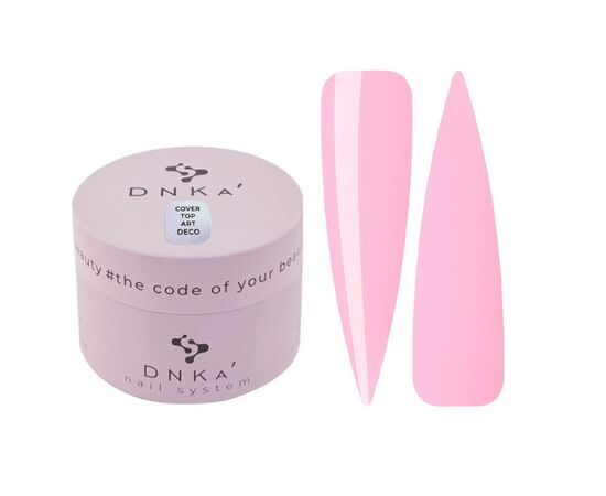DNKa’. "Art Deco" Colored Top coat, 30 ml, топ припилено-рожевий, 30 мл #1