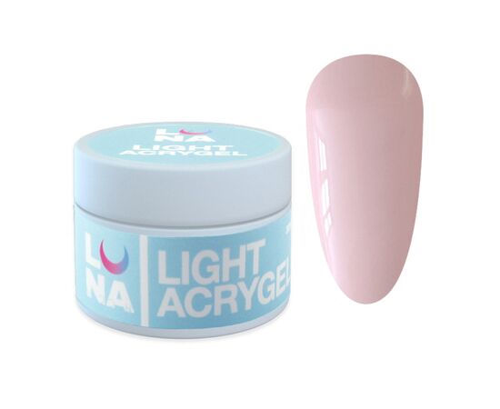 LUNAmoon. Light Acrygel #4 Milky nude, 30 ml, рідкий гель, молочний нюд #1