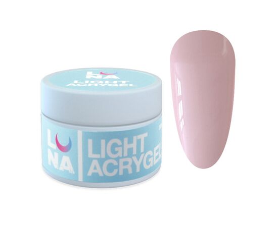 LUNAmoon. Light Acrygel #5 Pink nude, 30 ml, рідкий гель, рожевий нюд #1