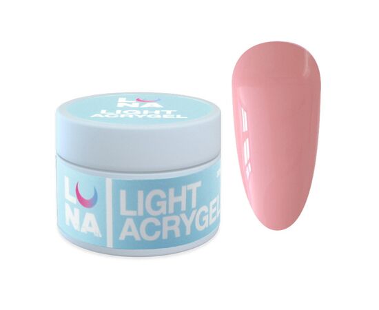 LUNAmoon. Light Acrygel #6 Pink, 30 ml, рідкий гель, рожевий кварц #1