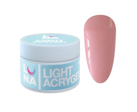 LUNAmoon. Light Acrygel #7 Dark beige, 30 ml, рідкий гель, темний беж #1