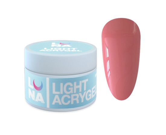 LUNAmoon. Light Acrygel #8 Rosewood, 30 ml, рідкий гель, темний рожевий #1