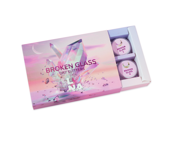 LUNAmoon. BROKEN GLASS. Dry Glitter Set, 6 pcs, набір набір сухих блискіток, 6 штук #1