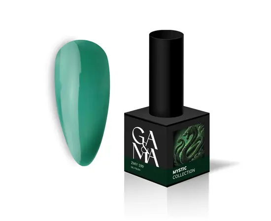 GA&MA. Gel polish #199 Snake, 10 ml, вітражний гель-лак, Змій #1