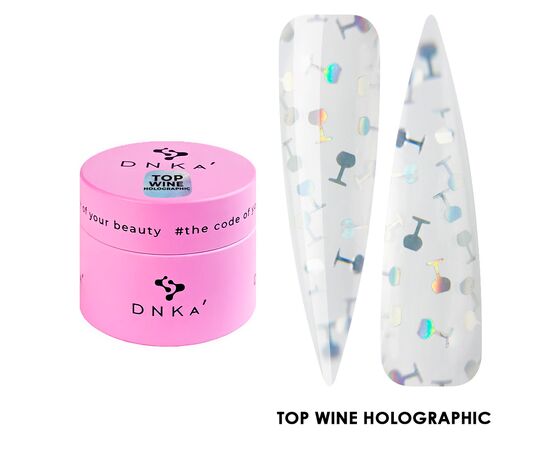 DNKa’. Top Wine Holographik, 15 ml. Топ з червоними келихами #1