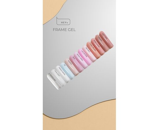 HEYLOVE. Frame Gel, WHITE FRENCH, 30 ml, універсальний гель для нарощування, білий #2