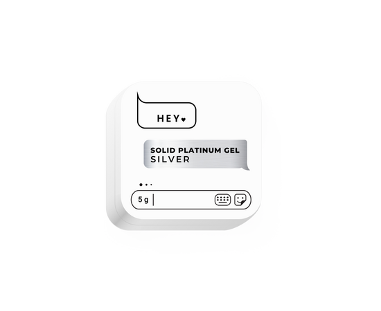 HEYLOVE. Solid platinum gel, SILVER, 5 g, гель-фарба срібна #1