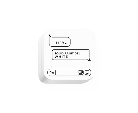 HEYLOVE. Solid paint gel, WHITE, 5 g, гель-фарба біла #1