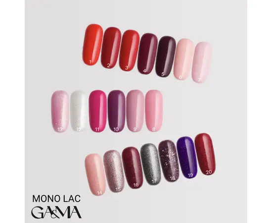GA&MA. Single-phase Gel Polish, Mono Lac, #014, 6 ml. Однофазний гель лак, "Моно лак" #3