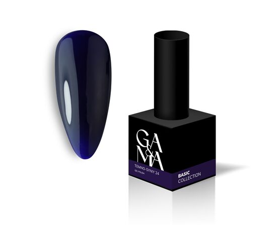 GA&MA. Gel polish #24 DARK BLUE, 10 ml, гель-лак, темно-синій #1