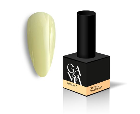 GA&MA. Colored base #6, MANGO, кольорова база, Манго, 15 ml #1