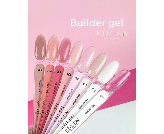 EDLEN. REFILE, Builder gel #02, Milky, 15 ml, ЗМІННИЙ КАРТРИДЖ, гель для нарощування, молочний #2