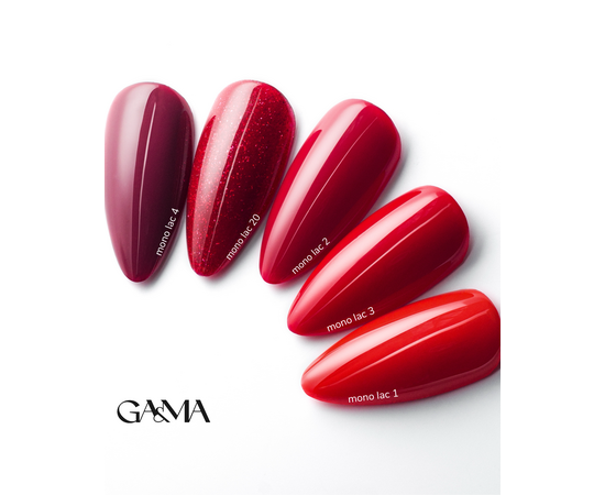 GA&MA. Single-phase Gel Polish, Mono Lac, #001, 6 ml. Однофазний гель лак, "Моно лак" #2