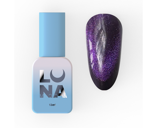 LUNAmoon. "Cat Eye" Gel Polish #258, 13 ml, гель-лак «Котяче око» на вітражній основі #1