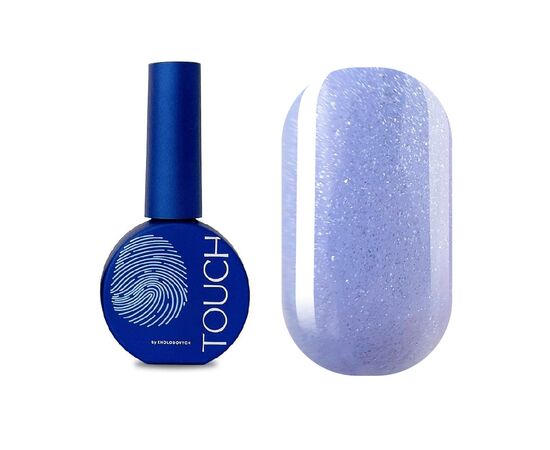 TOUCH. Gradient Top #1, 13 ml, кольоровий топ з дрібним шимером, блакитний #1