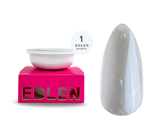 EDLEN. REFILE, Builder gel #01, Clear, 15 ml, РЕФІЛ, гель прозорий #1