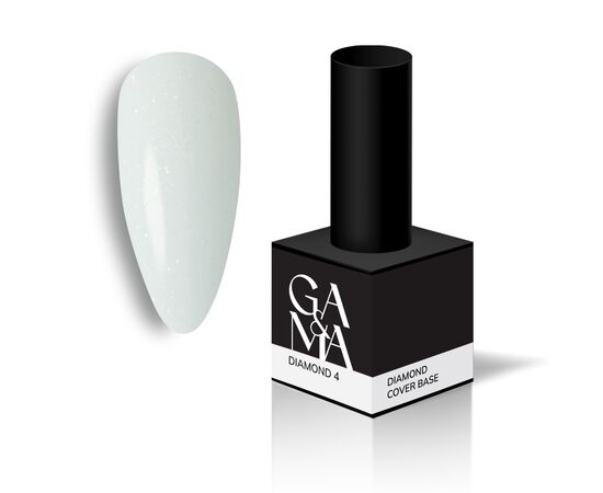 GA&MA. Diamond base #4 White,  15 ml, біла #1