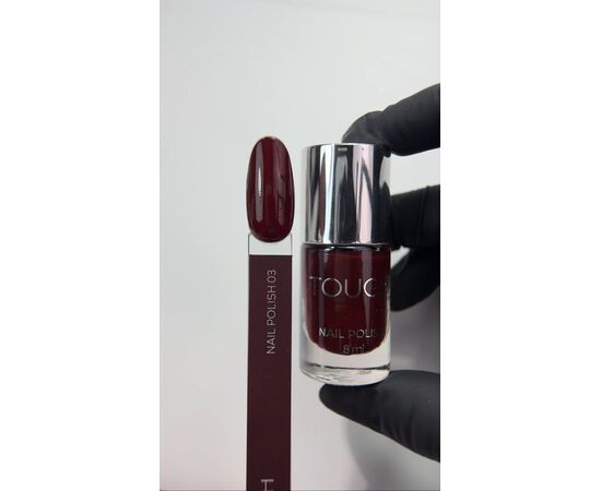 TOUCH. Nail Polish, #03, 8 ml. Лак для нігтів, бордовий #2