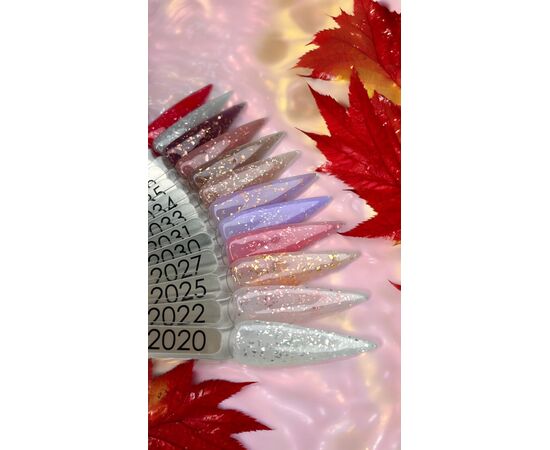 MOON FULL. Rubber Base, Silena #2034, 8 ml. Каучукова кольорова база із золотою поталлю, темно-бежева #2