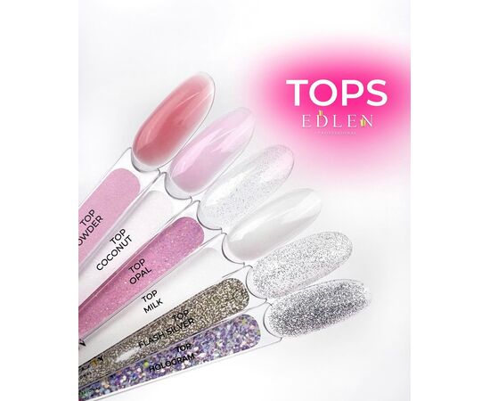 EDLEN. Opal Top, 30 ml, топ з шимером #2