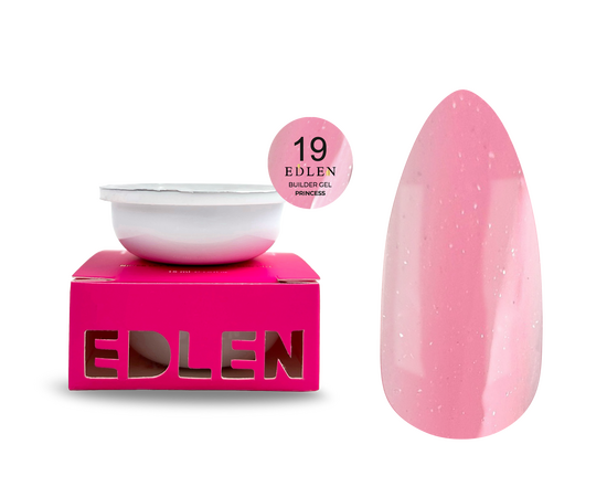 EDLEN. REFILE, Builder gel Princess №19, 15 ml.  ЗМІННИЙ КАРТРИДЖ, гель для нарощування #1