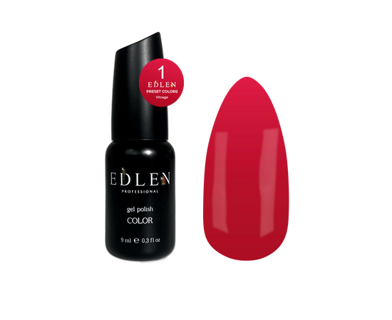 EDLEN. Gel Polish Preset color №1, Vitrage, 9 ml, вітражний гель-лак #1