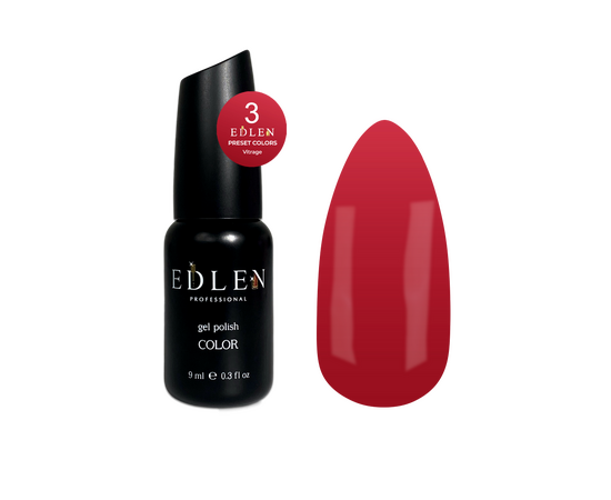 EDLEN. Gel Polish Preset color №3, Vitrage, 9 ml, вітражний гель-лак #1