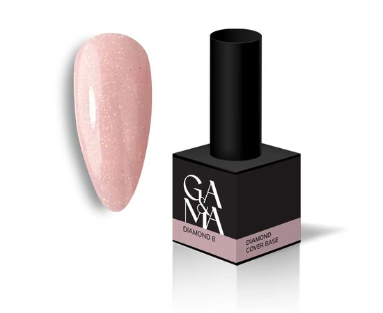 GA&MA. Diamond base #8 Pale Peach, Ніжно-персикова, 15 ml #1