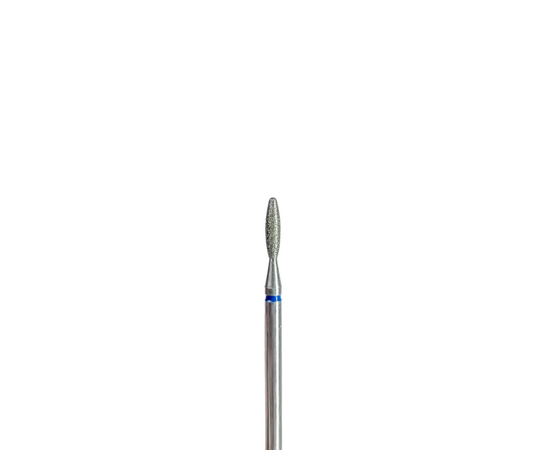 EDLEN. Diamond nail bit, flame, blue, blunt end, Ø 2.1 mm. Фреза алмазна "Полум'я" синя, безпечна #1