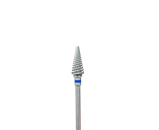 EDLEN. Carbide nail bit, cone, blue, Ø 6 mm. Фреза твердосплавна "Конус" з гострим кінчиком, синя #1