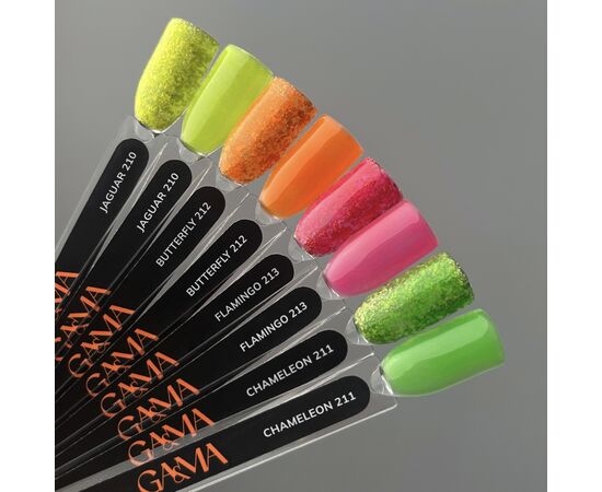 GA&MA. Gel polish #211 Chameleon, 10 ml, вітражний неоновий гель-лак, Хамелеон #3