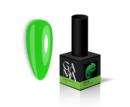GA&MA. Gel polish #211 Chameleon, 10 ml, вітражний неоновий гель-лак, Хамелеон #1