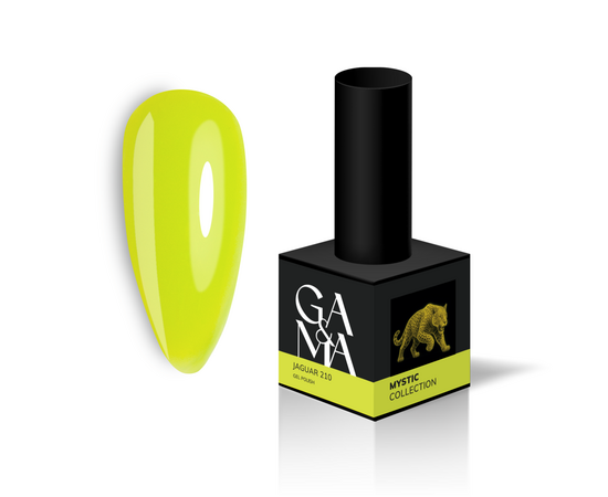 GA&MA. Gel polish #210 Jaguar, 10 ml, вітражний неоновий гель-лак, Ягуар #1