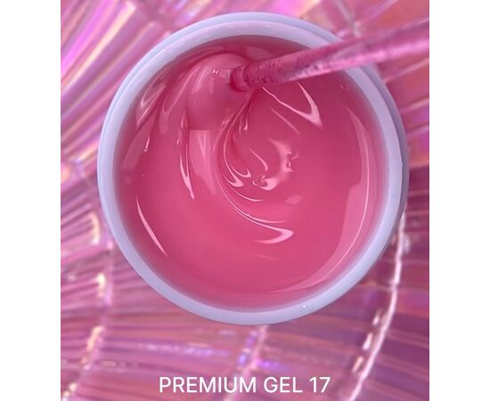LUNAmoon. Premium Builder Gel #17 Orchid pink, 50 ml, гель моделюючий, рожева орхідея #3