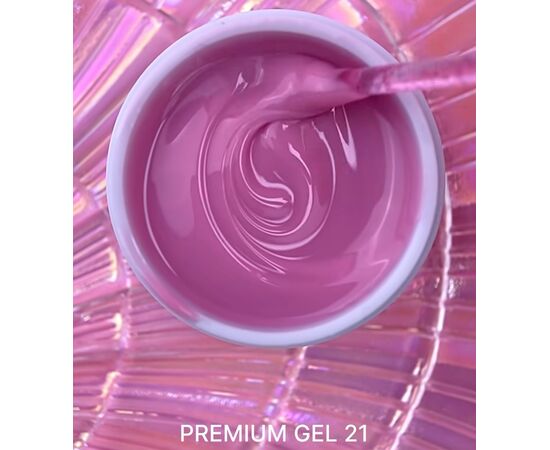 LUNAmoon. Premium Builder Gel #21 Pink lilac, 50 ml, моделюючий гель, рожевий бузок #3