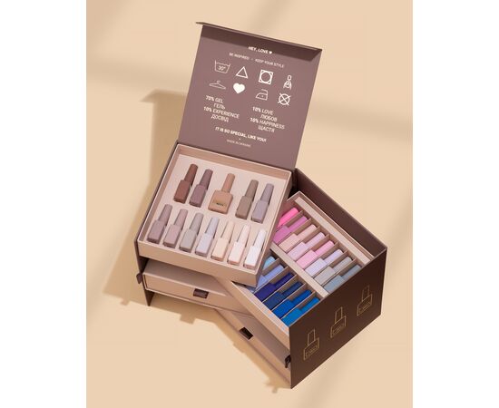 HEYLOVE. Box fof gel polishes (without goods), Бокс HEYLOVE (на 66 предметів) #2