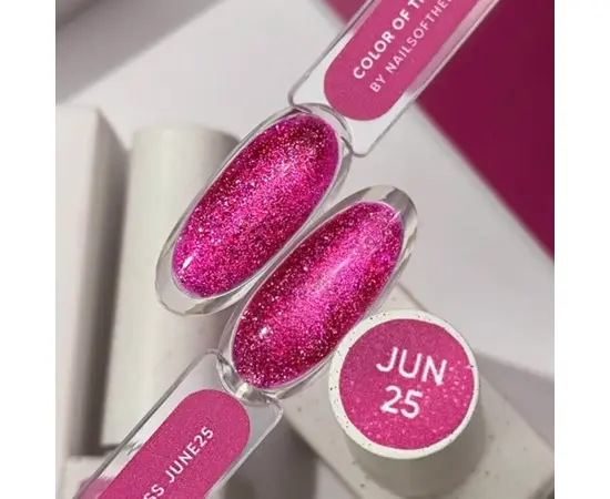 NOTD. Gel Polish "Color of the month, June 2025", Cherry Kiss, 10 ml, гель-лак "Колір місяця, Червень 2025" #3