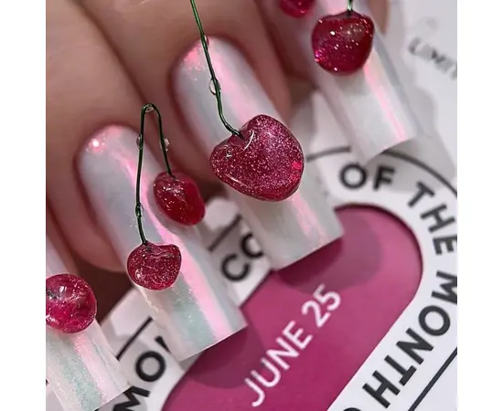 NOTD. Gel Polish "Color of the month, June 2025", Cherry Kiss, 10 ml, гель-лак "Колір місяця, Червень 2025" #6