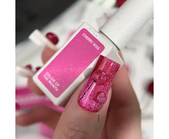 NOTD. Gel Polish "Color of the month, June 2025", Cherry Kiss, 10 ml, гель-лак "Колір місяця, Червень 2025" #8