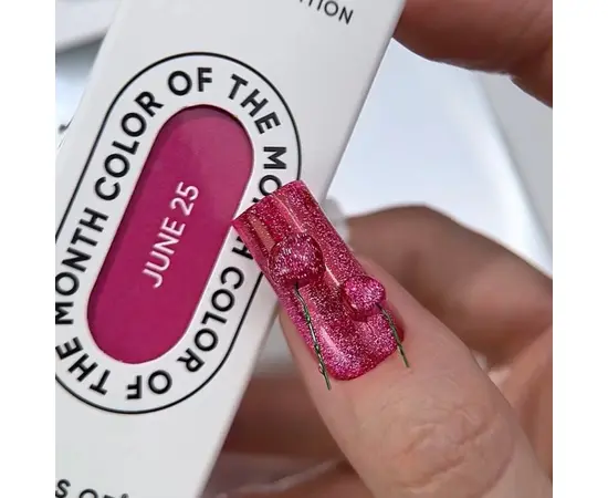 NOTD. Gel Polish "Color of the month, June 2025", Cherry Kiss, 10 ml, гель-лак "Колір місяця, Червень 2025" #5