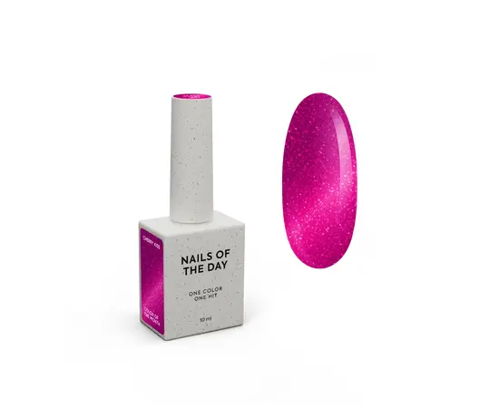 NOTD. Gel Polish "Color of the month, June 2025", Cherry Kiss, 10 ml, гель-лак "Колір місяця, Червень 2025" #1