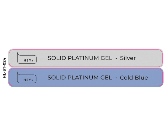 HEYLOVE. Набір наклейок для демонстраційних тіпс. Solid Platinum Gel #2