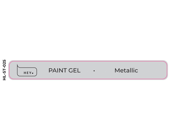 HEYLOVE. Наліпка для демонстраційної тіпси. Paint Gel, Metallic #1