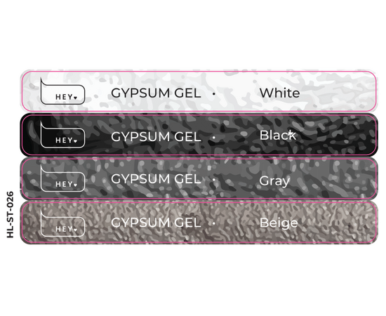 HEYLOVE. Набір наклейок для демонстраційних тіпс. Gypsum Gel #1