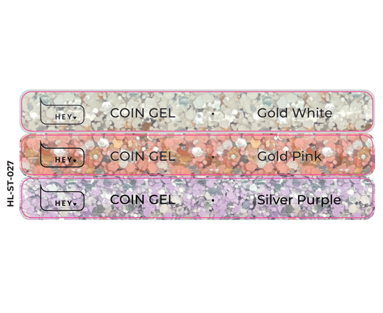 HEYLOVE. Набір наклейок для демонстраційних тіпс. Coin Gel #1