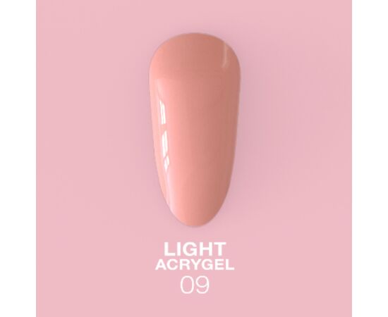 LUNAmoon. Light Acrygel #9 Nude, 50 ml, рідкий гель, нюд #2