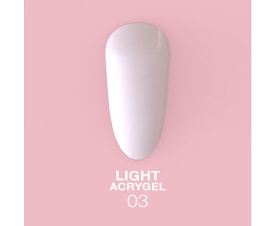 LUNAmoon. Light Acrygel #3 Milky, 50 ml, рідкий гель, молочний #2